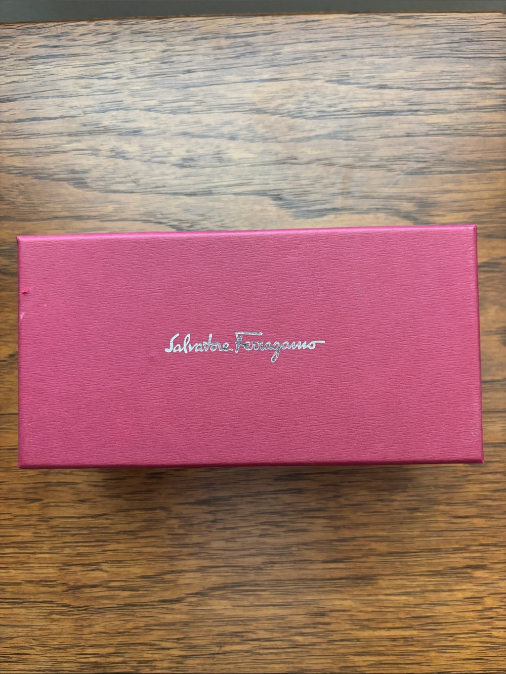 Empty Salvatore Ferragamo Signature Gift Box Burgundy color